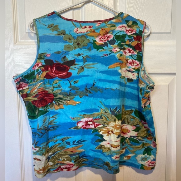 Jane Ashley Sequin Floral Top Size XL - Picture 5 of 6